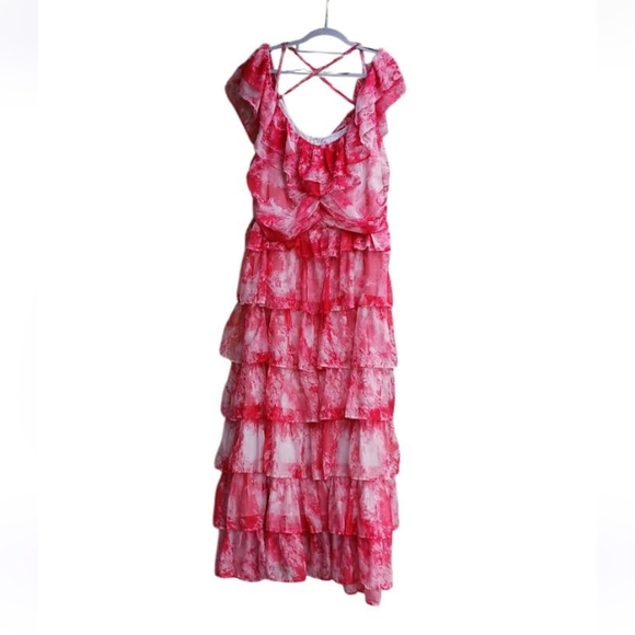 L'ATISTE Dresses & Skirts - L'ATISTE Pink Ruffled Dress SZ 3X
